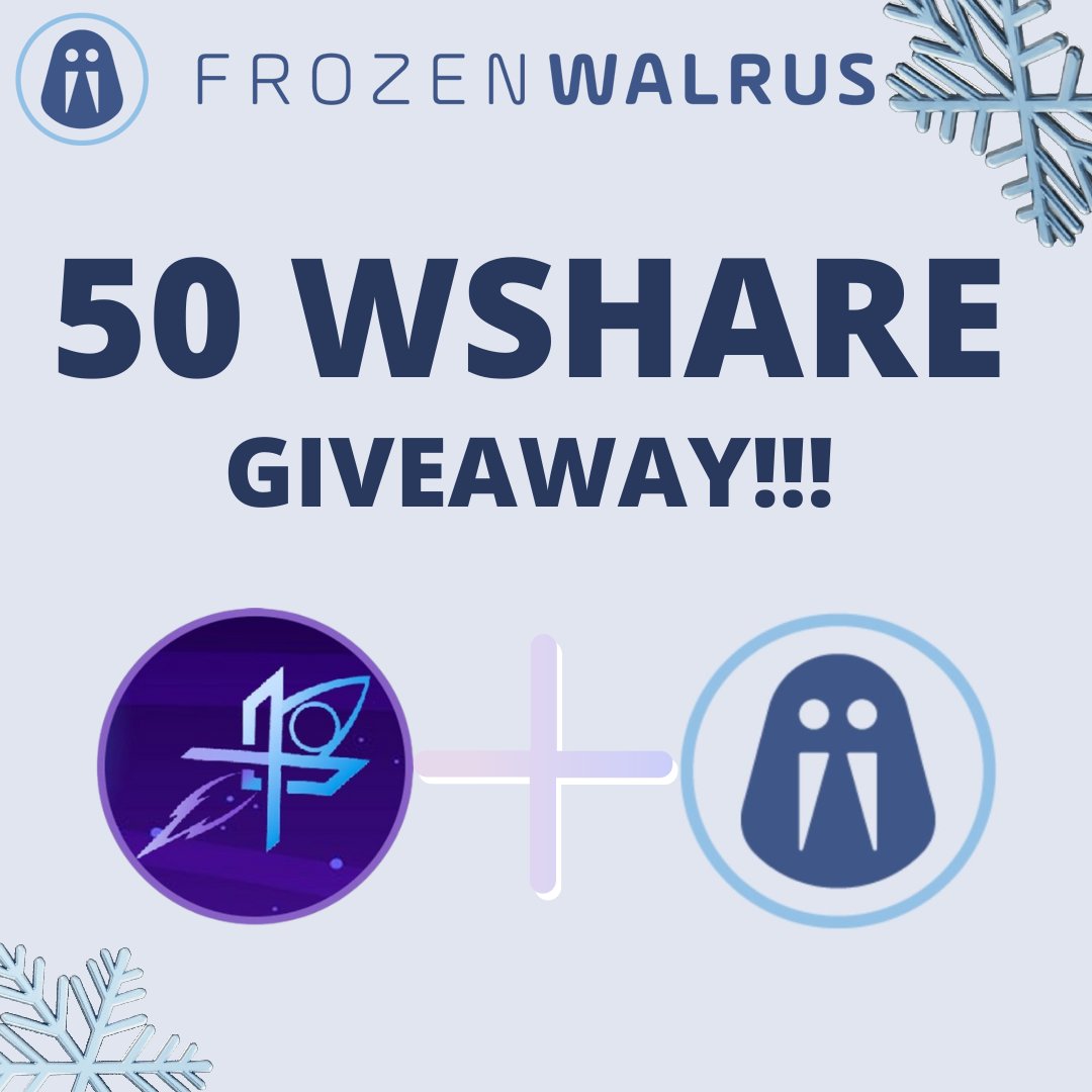 WalrusFinance's tweet photo. 🎉@WalrusFinance X @SpaceShipX_fi🎉

#FrozenFam meet the #Xtronauts! Let's grow both ecosystems continue to flourish! Time to celebrate!

💰50 $WShare Giveaway!💰

To Enter:
1️⃣ Like/RT
2️⃣ Follow Both Accounts
3️⃣ Tag 3 Friends

Good luck!🔥
See below for an intro👇 https://t.co/CFvNUTblRK