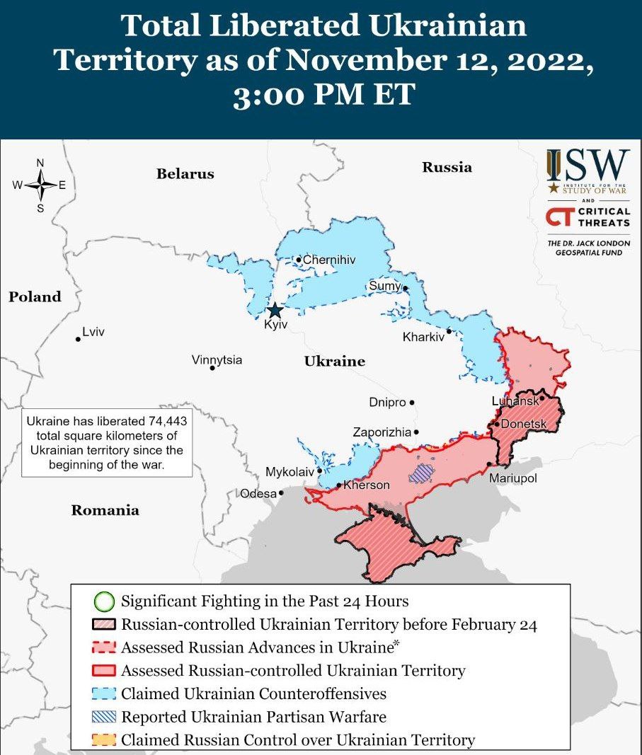 NMGI2's tweet photo. #NEW L'Ucraina ha liberato circa 74.443 chilometri quadrati di territorio ucraino da quando è iniziata l'invasione su vasta scala della Russia il 24 febbraio 2022 — @TheStudyofWar
@estero24hnews https://t.co/44iFhSyNbS