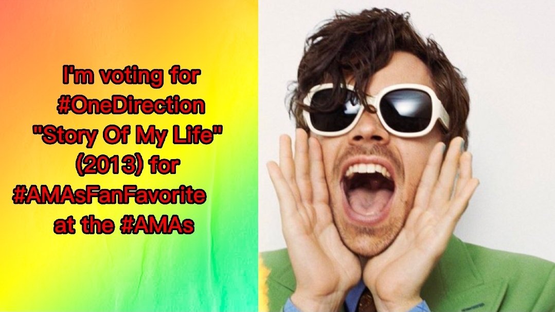 MejustMeTPWK's tweet photo. @STATSAWARDS @onedirection I'm voting for #OneDirection "Story Of My Life" (2013) for #AMAsFanFavorite      at the #AMAs https://t.co/aStfEgeRbr