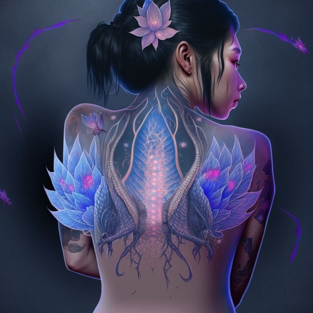 shocker_tv's tweet photo. Holographic Tattoos from Night City #vaporwave #aesthetic #aiart #aiartistcommunity #stablediffusion #stablediffusionart #midjourney #nightcafe #dalle2  #3dart #c4k #blender3d #cyberpunk #cyberpunk2077 #cyberghetto #tattodesign #tattoo https://t.co/ybUV1eCLC8