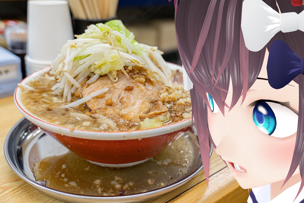 niimeguri's tweet photo. おはめぐりん🍜
こないだ新居浜にG系ラーメンのお店ができとったけん行ってきたんじゃけど、凄かったよー😳
呪文詠唱するの楽しいかも✨

#新居浜 #愛媛 #四国 #ニイバズ #新居浜きてんよ #新居めぐり #おはようVtuber https://t.co/ohM2QR4JcY