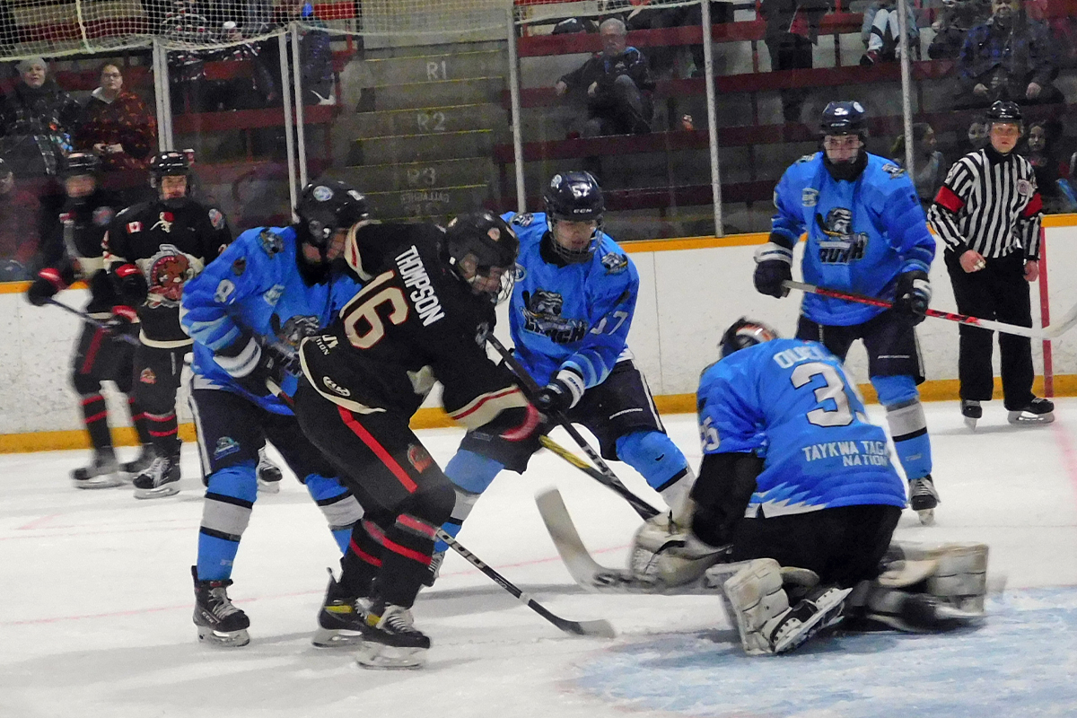 #NOJHL-leading 4th shutout for Burns as <a href="/BeaversNOJHL/">Blind River Beavers</a> blank @CrunchNOJHL Sunday afternoon. Game recap: nojhl.com/nojhl-best-4th… - Photo credit: Blind River Beavers - <a href="/nojhlmedia/">NOJHL Media</a>