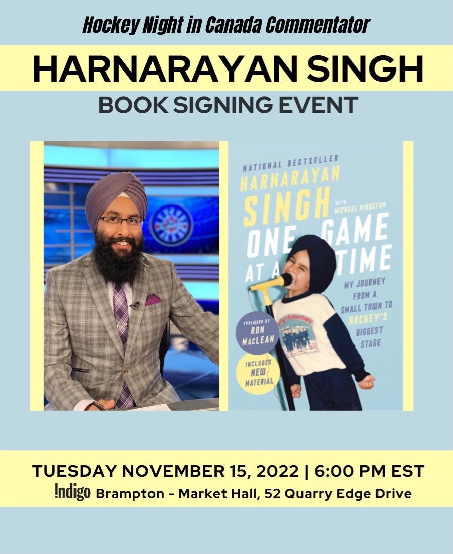 IceSinghHNIC's tweet photo. Hey #Brampton - Looking fwd to meeting all you hockey fans! https://t.co/vD1wo4nD43
