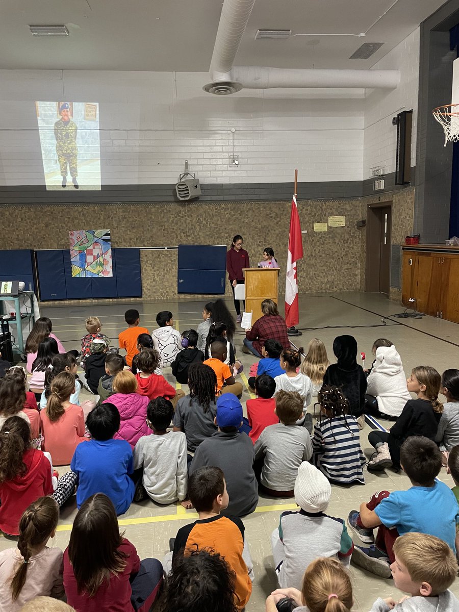 parkdale_hwdsb's tweet photo. Remembrance Day Assembly @ Parkdale. Lest we forget. https://t.co/hg3T6RpaOC