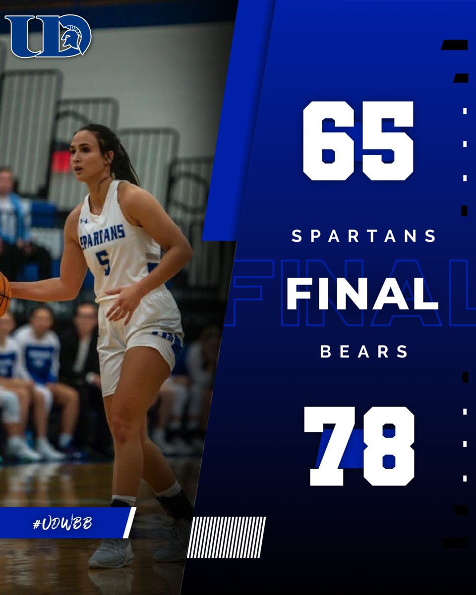 UD_WBB's tweet photo. Spartans come up short and move to 2-1 on the year. 
Moe Hawkins 22pts 4 boards 2 steals
Tabria Thomas 15pts 7 boards 3 steals
Lauren Livingston 9pts 4 boards 1 steal

Next game will be at Augustana on Friday. 

#comebackstronger #UDWBB https://t.co/YaFKbzt782