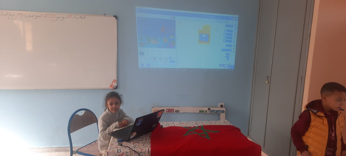 ecolemabh's tweet photo. نظم النادي التكنولوجي في مدرسة @ecolemabh تحت إشراف الاستاذ @ELBALGHITIANAS ورشة حول @ScratchJr @scratch #Boumia DP  #Midelt 
@Azyz_Harmouche @ilhamlaaziz @taalimtice @MarocEducation @MicrosoftEDU #ACW2022 #Africacodeweek @sap4good @AnthonySalcito @AchaouiHind @AfricaCodeWeek https://t.co/DtFJR4FR3d