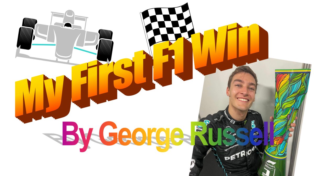 Motorsport's tweet photo. My First F1 Win - A PowerPoint by George Russell 

#F1 #Motorsport #BrazilGP https://t.co/3NKgkAt0O7