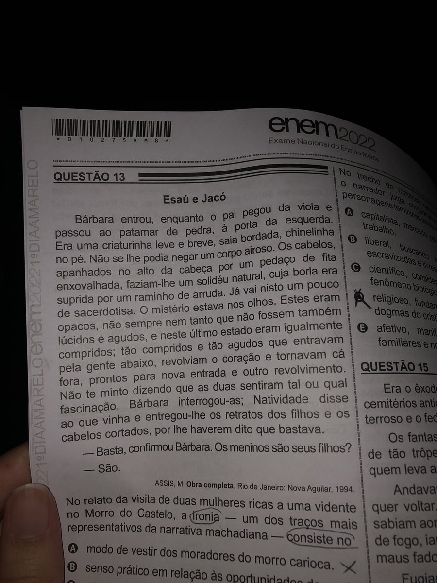 eu li e reli e parecia que eu era uma analfabeta #enem2022