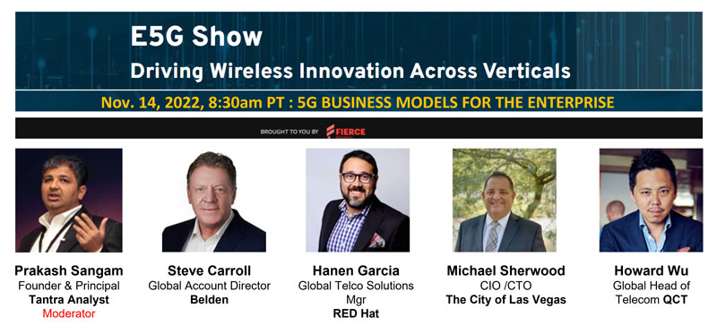 MyTechMusings's tweet photo. 3 speakerships next week at @FierceWireless #E5G & @rcrwirelessnews #MobileEdgeFourm
https://t.co/JJGlQ1e3QL
w/@PeterCohenRCR, Steve of @BeldenInc, @HanenGarcia of @RedHat, @msherwood of @CityOfLasVegas, Howard of @QuantaQCT, TJ of @CommScope, Atila of @RakutenSymphony $comm https://t.co/qOpDDA0Lls