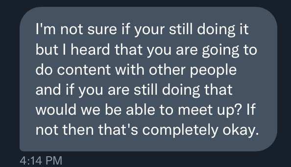 i do 0F & F*nsly collabs with other creators NOT followers. i’ve gotten many dms like this from a multitude