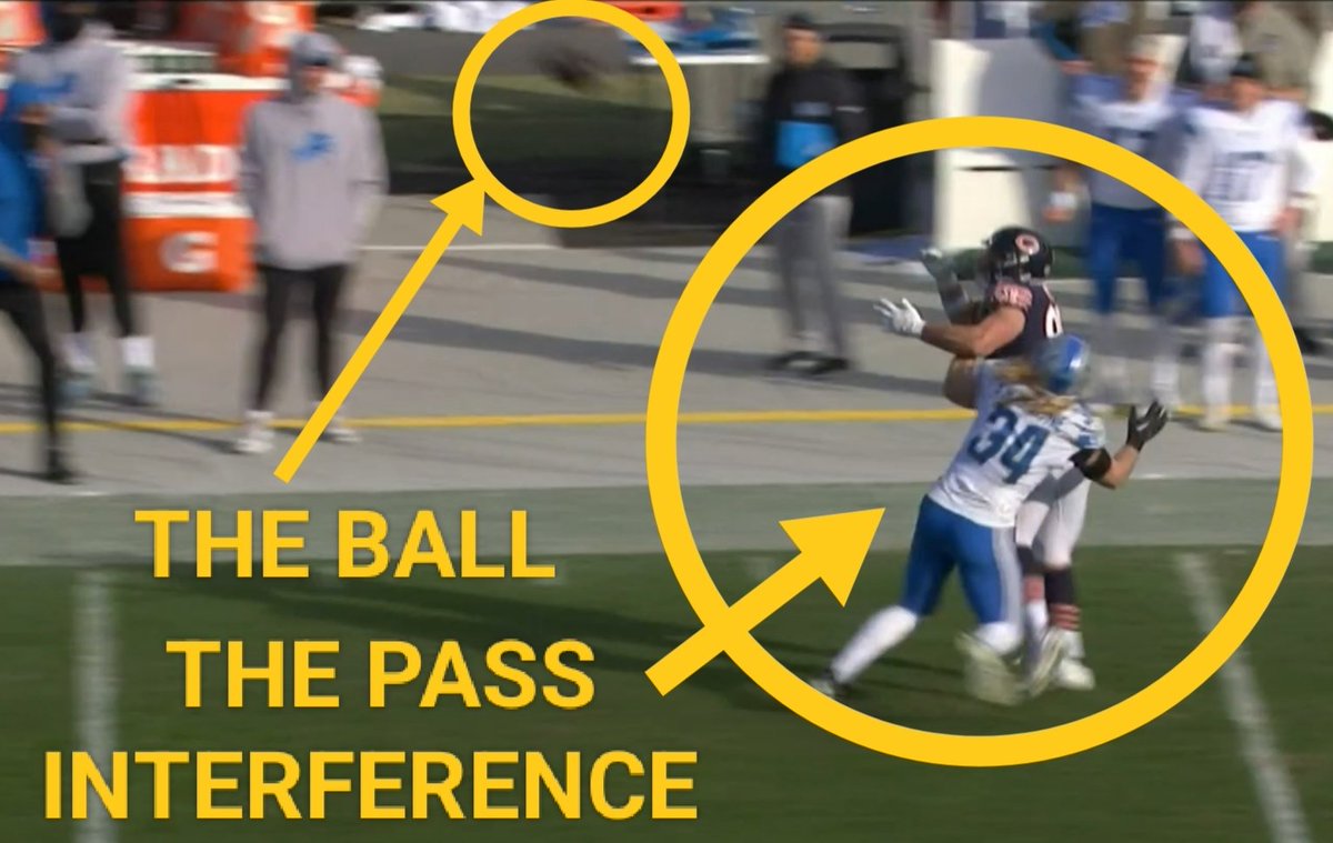 Bearlissimo1's tweet image. Dear @NFLOfficiating after admitting your crew screwed the Bears out of a possible win, this week a different crew did the same.

I&apos;ve made a handy illustration to help your refs who seemingly have a bias against #DaBears - hope it helps you get it right.