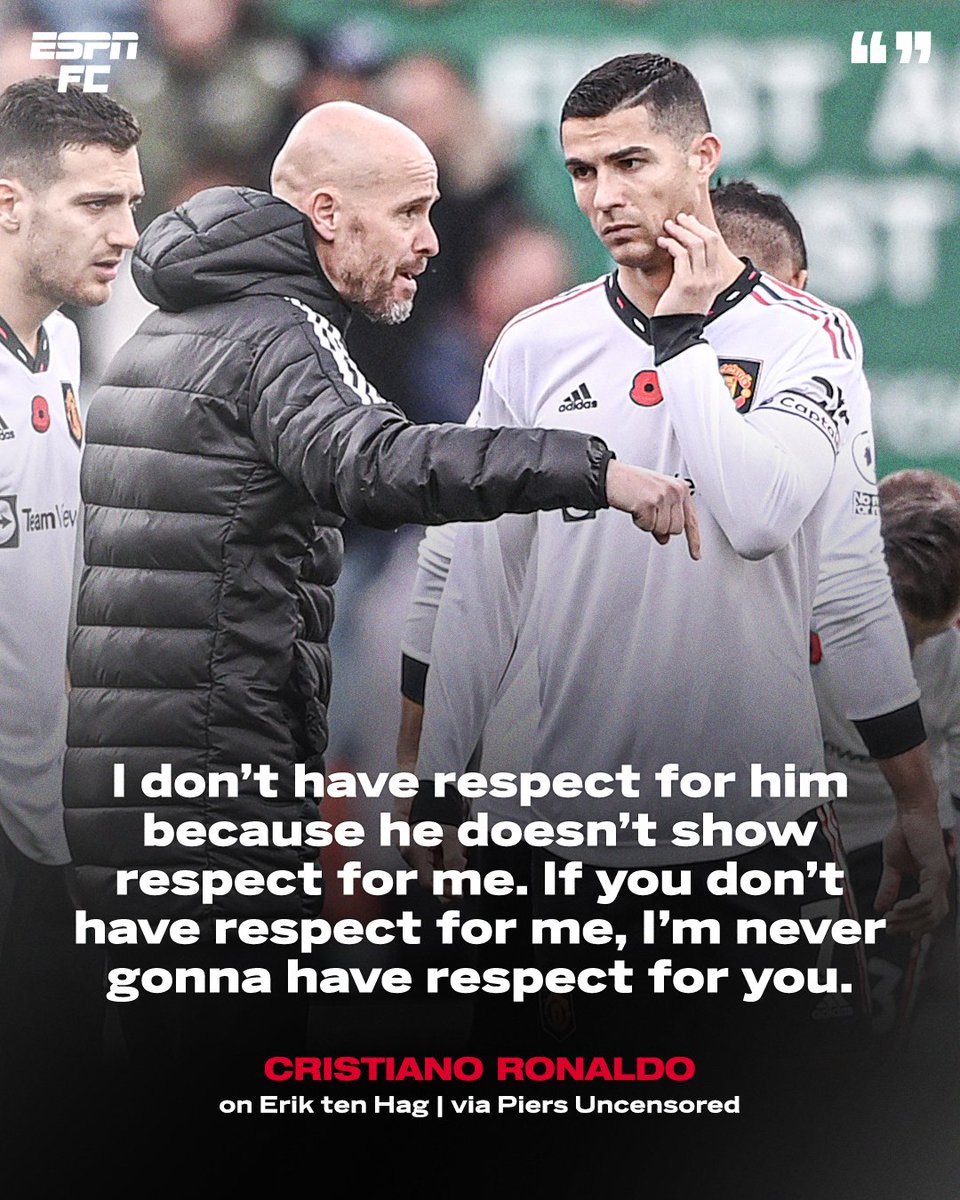Cristiano Ronaldo says he doesn't respect Erik ten Hag 🤯