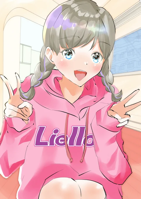髪を伸ばしておさげにしたクゥクゥちゃん#唐可可 #lovelive_superstar 