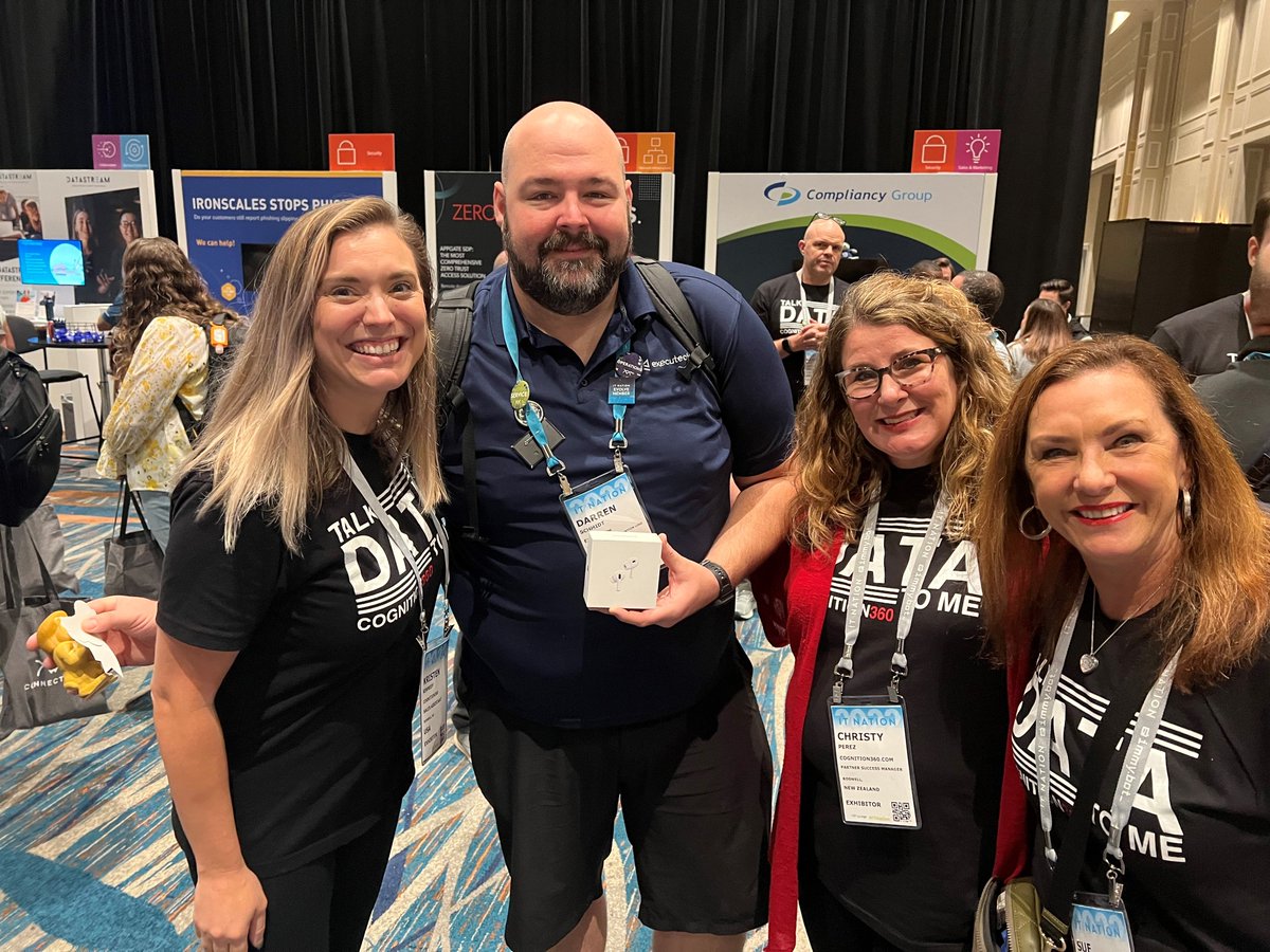 Cognition_360's tweet photo. What a blast we had at IT Nation Connect meeting all our customers and folks from the MSP community.   Congratulations to Darren Schmidt from Executech who won the AirPod Pros!  Until next year! https://t.co/745B9isDK7