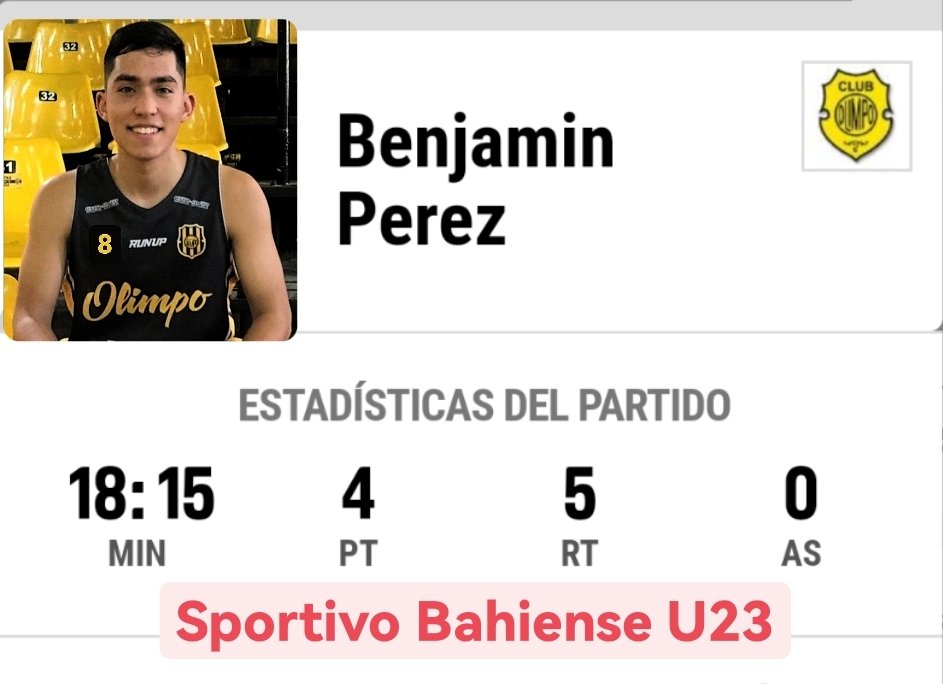 cristianperez_8's tweet photo. En minutos termino el partido entre Sportivo y @OlimpoBasket_ sigue sumando experiencia y minutos @benjaminperezss categoría U23.
#LoMejorEstaxVenir
#piensaengrande
#Just_Flow
@ChileFeba https://t.co/B1asRqqijJ