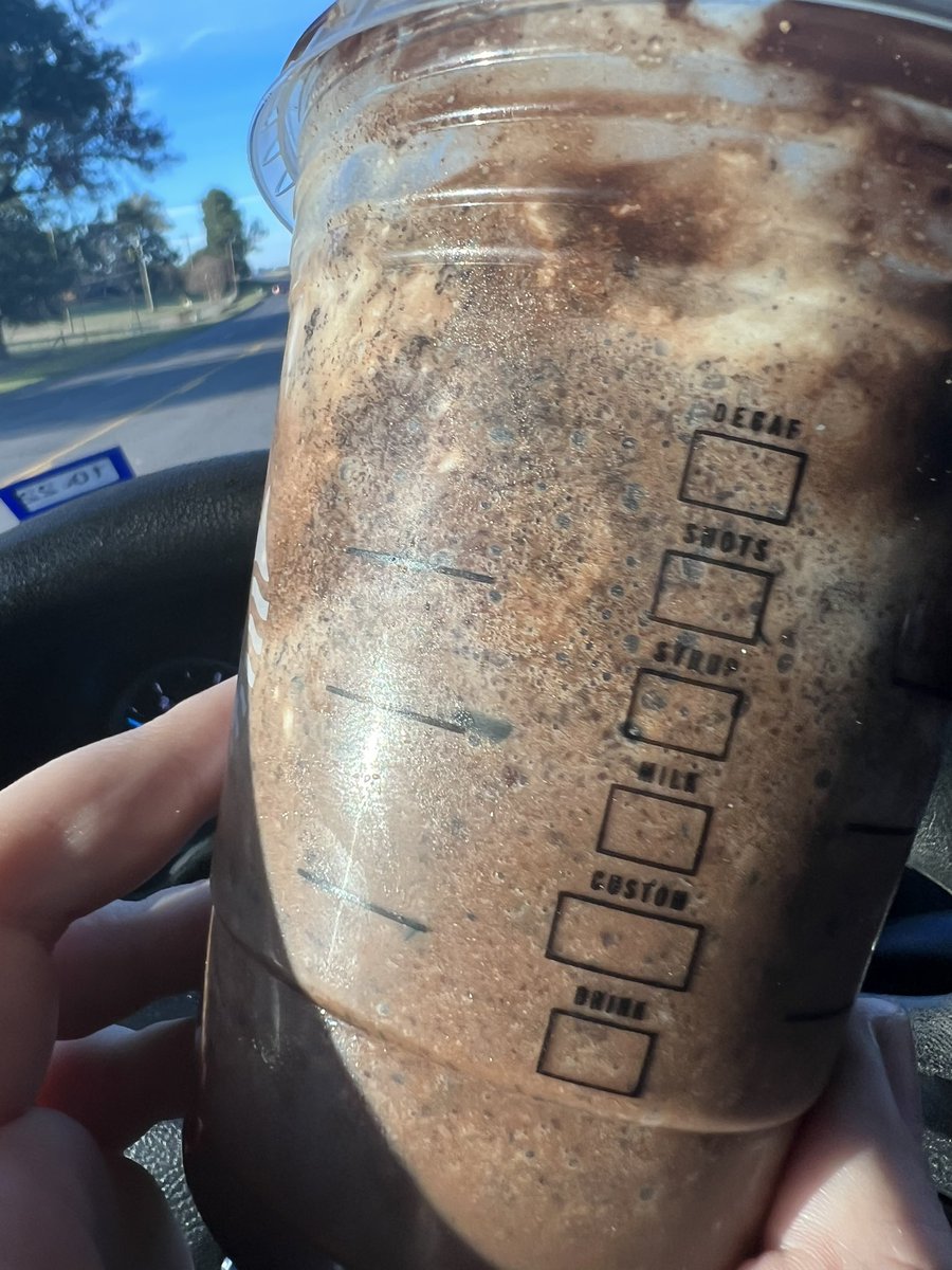 Btenbrook6's tweet photo. @Starbucks can you explain why all this plastic is in my daughters coffee? Called the store and all they said was “we will look into it” - waste of money, and a choking hazard. Not okay, not cool. The drink is full of these black hard pieces. https://t.co/7UVKbs8DDj