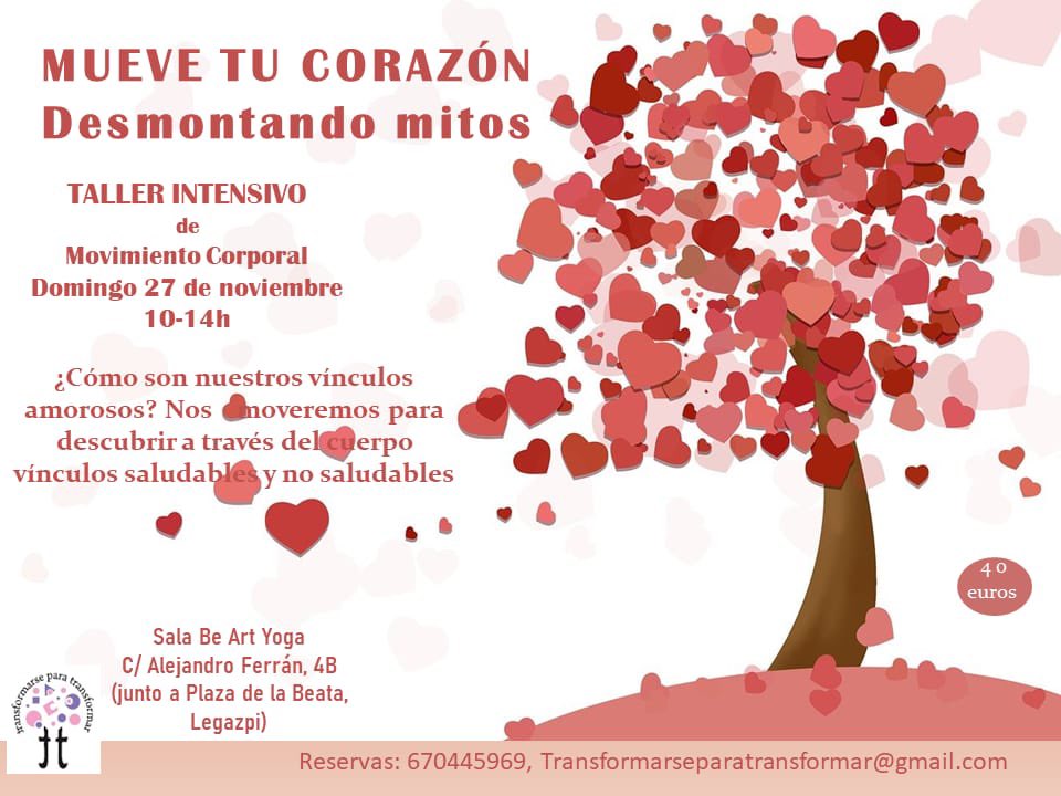 TTransformarse's tweet photo. Taller intensivo de movimiento corporal y género: Mueve tu Corazón #muevetucorazon #movimientocorporal #genero https://t.co/DqenyiaOti