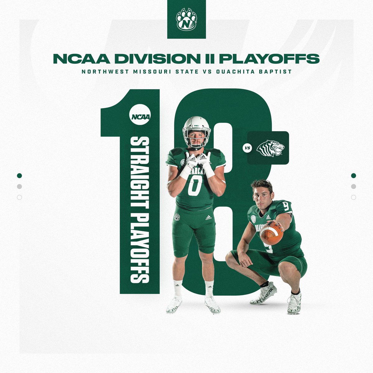 The @NWBearcat_FB team earned the program’s 18th consecutive NCAA Div. II playoff berth. Northwest will take on Ouachita Baptist in the first round. #OABAAB