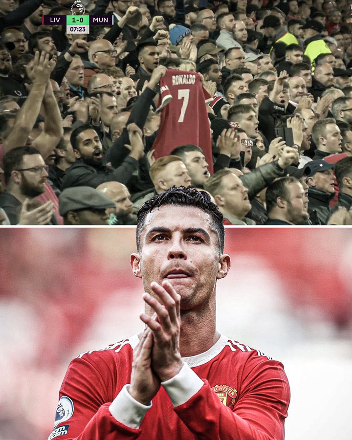 CR7_inside's tweet photo. 🌶️🚨 Cristiano Ronaldo se rappelle du moment où tous les supporters de Liverpool ont chanté "You’ll Never Walk Alone", à la septième minute du match, quelques jours après le décès de son nouveau-né…

« Je ne m’attendais pas du tout à voir ça. » https://t.co/wM3XVJeiV6