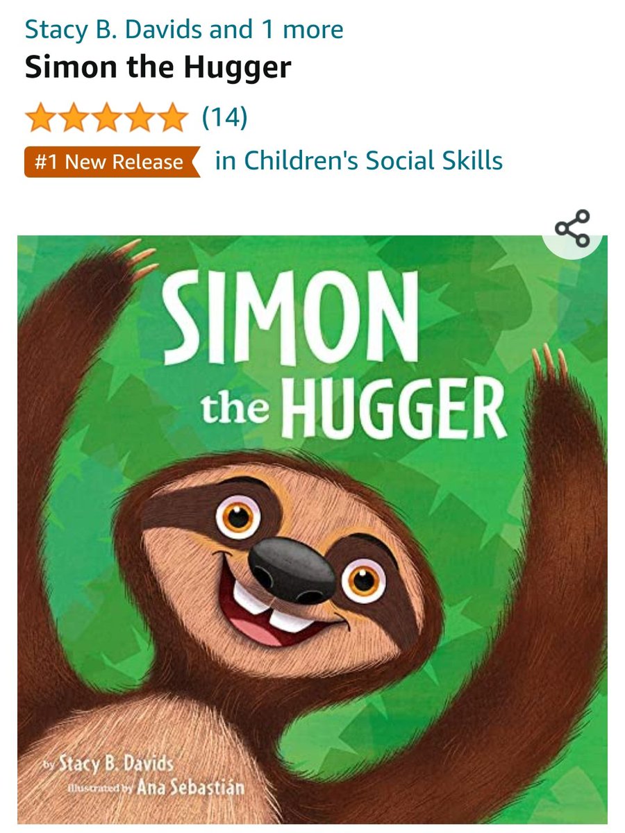 Yay!!!!! My #consent &amp; #boundaries #picturebook, SIMON THE HUGGER, received one of those lovely "#1 New Release" orange banners in the Children's #SocialSkills category! Illus. by <a href="/ana_sebastian_/">anasebaspueyo@gmail.com</a>! 🦥🧡 <a href="/BeamingBooksMN/">Beaming Books</a> @NaomiJKrueger <a href="/seymouragency/">The Seymour Agency</a> <a href="/Lynnette_Novak/">Lynnette Novak, Literary Agent</a>
