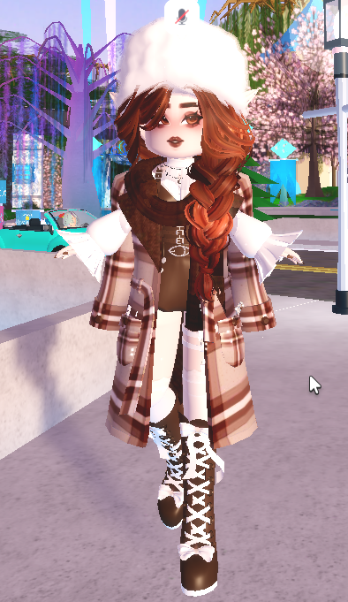 CallMehOliver_'s tweet photo. tested out a fall outfit (i finally bought the fur hat since i didn't want to last year <3)
i would dress for christmas but i like fall (my bdays in 16 days too!)
#royalehigh #royalloween #royalehighoutfit https://t.co/eHZfVJLHOB