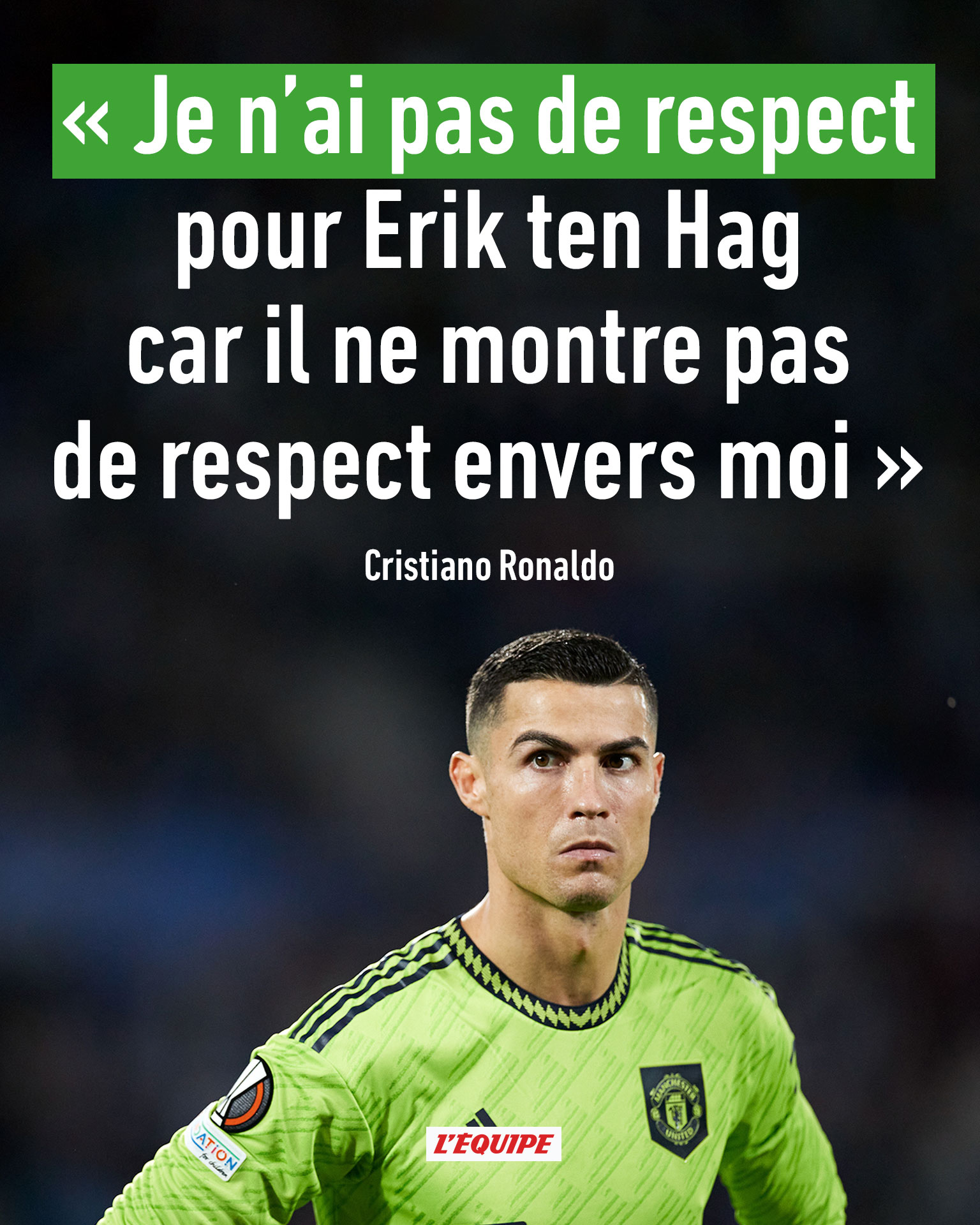 L Equipe Dans Une Interview Accordee Au Journaliste Anglais Piers Morgan Cristiano Ronaldo L Attaquant De Manchester United Regle Ses Comptes Avec Ses Dirigeants Et Son Entraineur Erik Ten Hag Qui L A