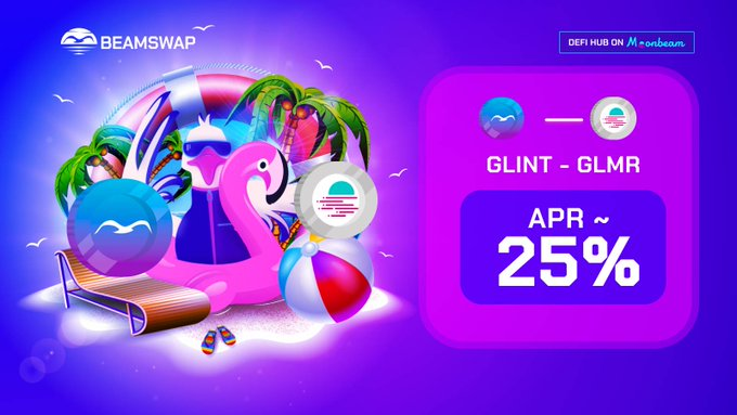 PolkadotSpace's tweet photo. ♦️ @Beamswapio #GLINT Yield Farm On @MoonbeamNetwork

✅Stake in $GLINT - $GLMR
✅Earn GLINT + rTIDE
✅With up to 25% APR

⬇️Farm Here:
https://t.co/QZPdKq09qt https://t.co/jvQhDYFnEW