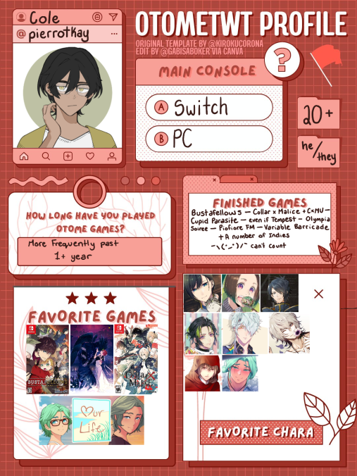 pierrotkay's tweet photo. new updated #otometwtintro for the hell of it since its been a while ✨✨ https://t.co/6ijIGZfqO7