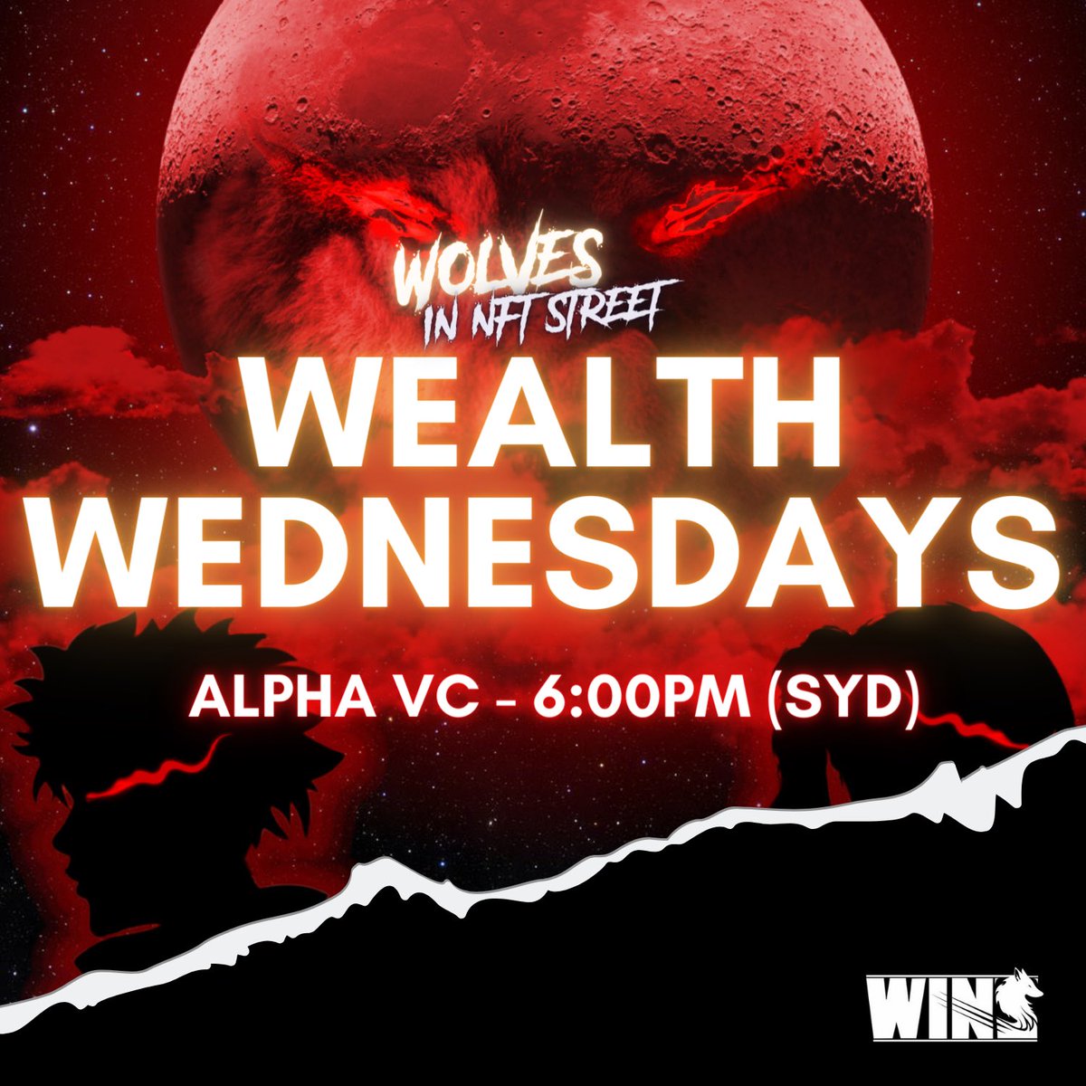 WINSNFTio's tweet photo. Good morning ☀️ 
-
Tune in Wed for a market update and find out what’s going on with beta 🐺@JaneiLeota 
-
We discuss the latest news and the effects on the current market and what you can do to safe guard. 
-
6PM (Syd)
Wednesday in the wolves discord. https://t.co/Pc9suDHjmt