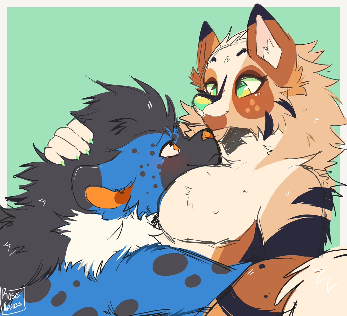 Millie was happy to let Dingus borrow a couple of pillows to relax and snuggle on after an exhausting day. Millie really is such a sweetheart. 😊💙

Commission done by <a href="/Rosepuppies/">Bear! 💕 🔜 LVFC K15</a>! 💙