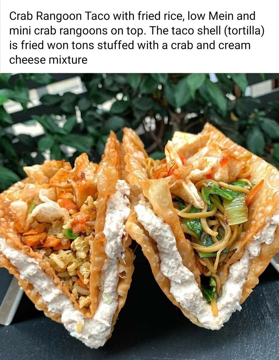buddy_ferrara's tweet image. no thoughts, just crab rangoon taco