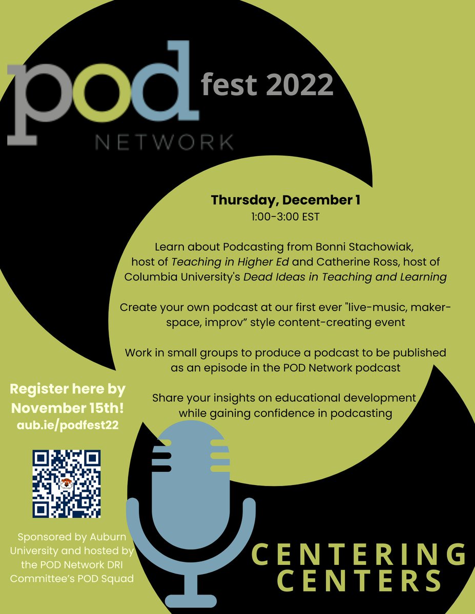 mchughsiobhan's tweet photo. Educators keen to use #podcasting for Teaching and Learning: this FREE event @lmduouko @ColumbiaCTL offers practical tips and expert knowledge. Pleased to pre-record a convo for it. 
Podcasts can be good (engaging)/bad (unlistenable). Hint: understanding the AUDIO MEDIUM matters! https://t.co/nxQ8SoIn17