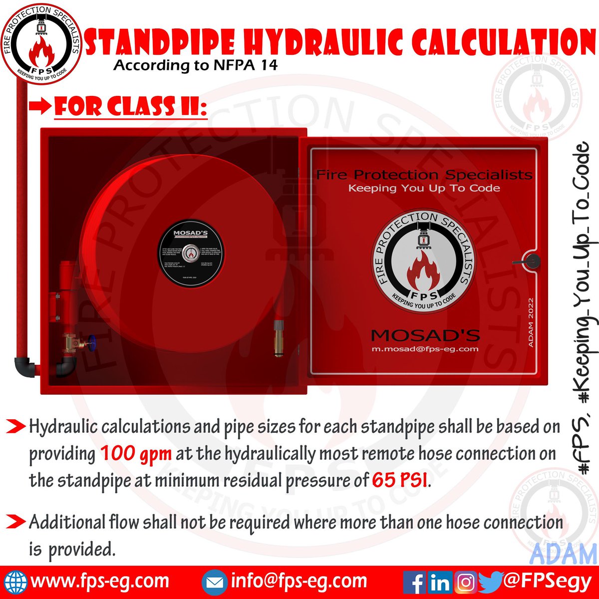 fpsegy's tweet photo. Hydraulic calculations of class II standpipe system according to #NFPA_14
Subscribe to our website: https://t.co/aYCSZXgQD4
#FPS #Keeping_You_Up_To_Code
#NFPA #Firefighting #Fireprotection #Lifesafety #Firefighter #MEP #Fire_Protection #Fire #Firefighter #Safety https://t.co/en9VhFd52O