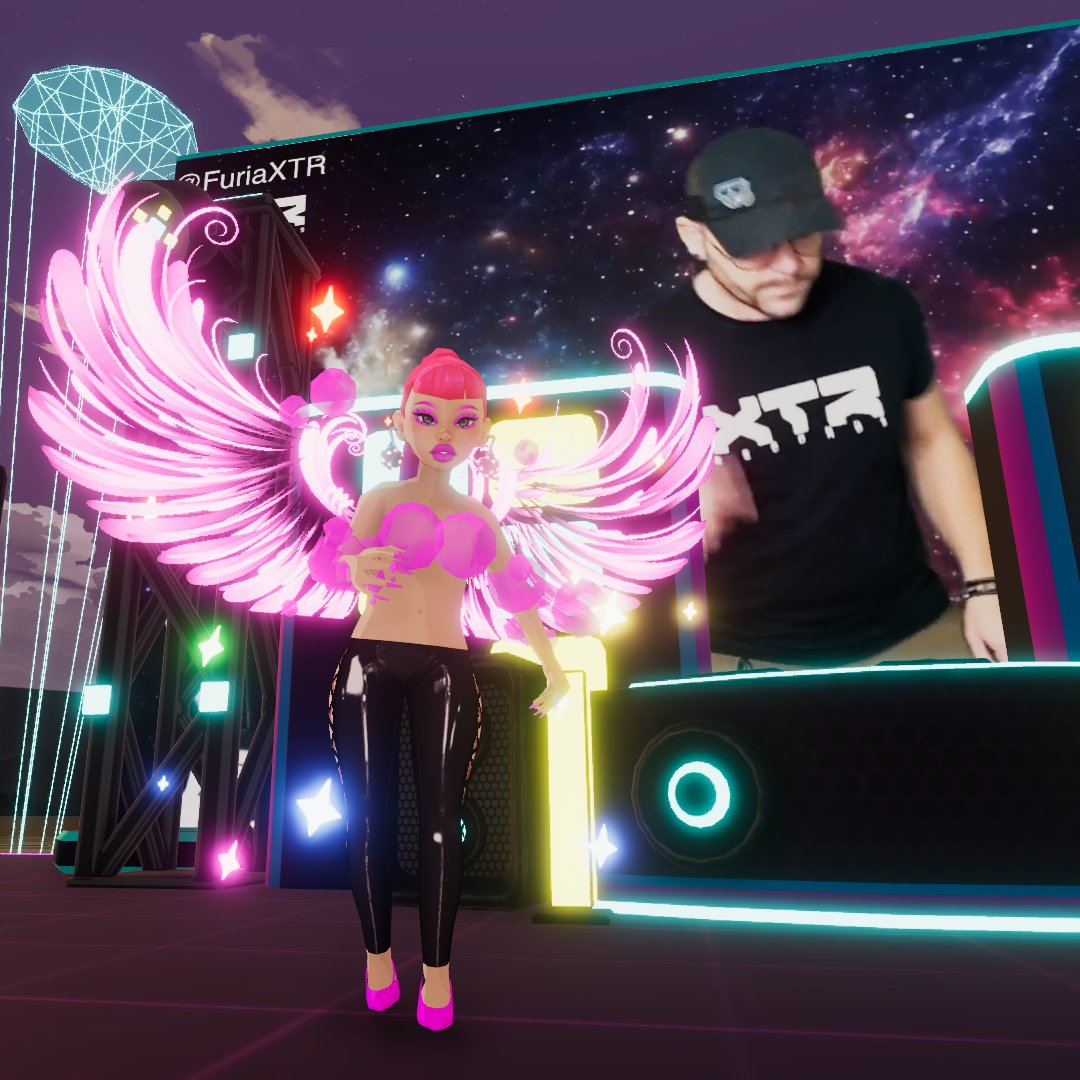 MAMATRAXdcl's tweet image. Now playing at the Techno Stage is @FuriaXTR 🪩🍾 (-65,81)  @multinft @ZESTYBEAM  #DCLMVMF22 #web3 #multinft #digitalfashion #decentraland