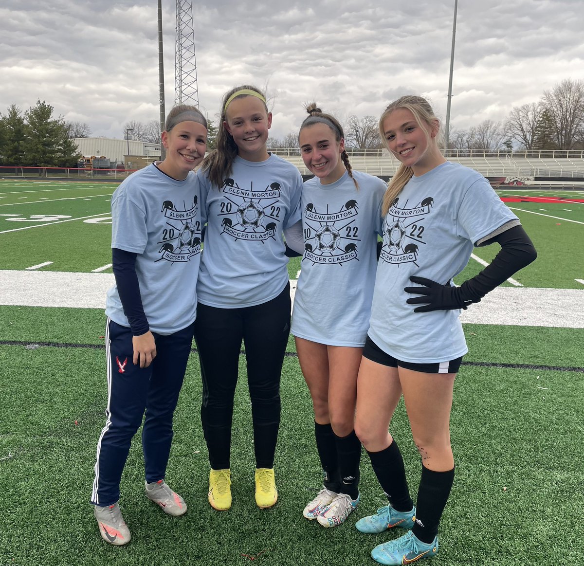 BHGirlsSoc's tweet photo. Our seniors Rachel Thompson, Sydney Eads, Megan Sheehan, and Morgan Donnelly played in the Glenn Morton Senior All Star Classic today! https://t.co/Yo3zzpjcWu