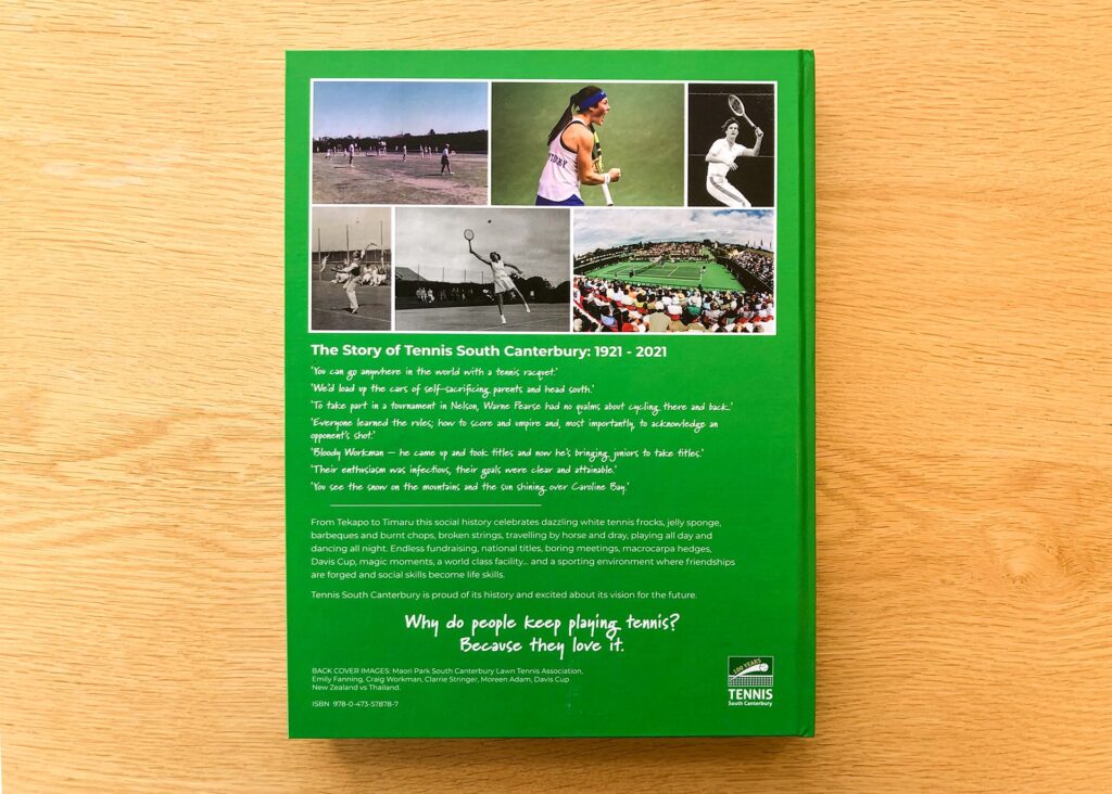 yellowdesignnz's tweet photo. Anyone for Tennis? A book layout design project for Tennis South Canterbury in celebration of their centennial. Cover design by Zoe Sturm inspired by an original local tennis poster from the 1930s. https://t.co/XUUK7F7IOv