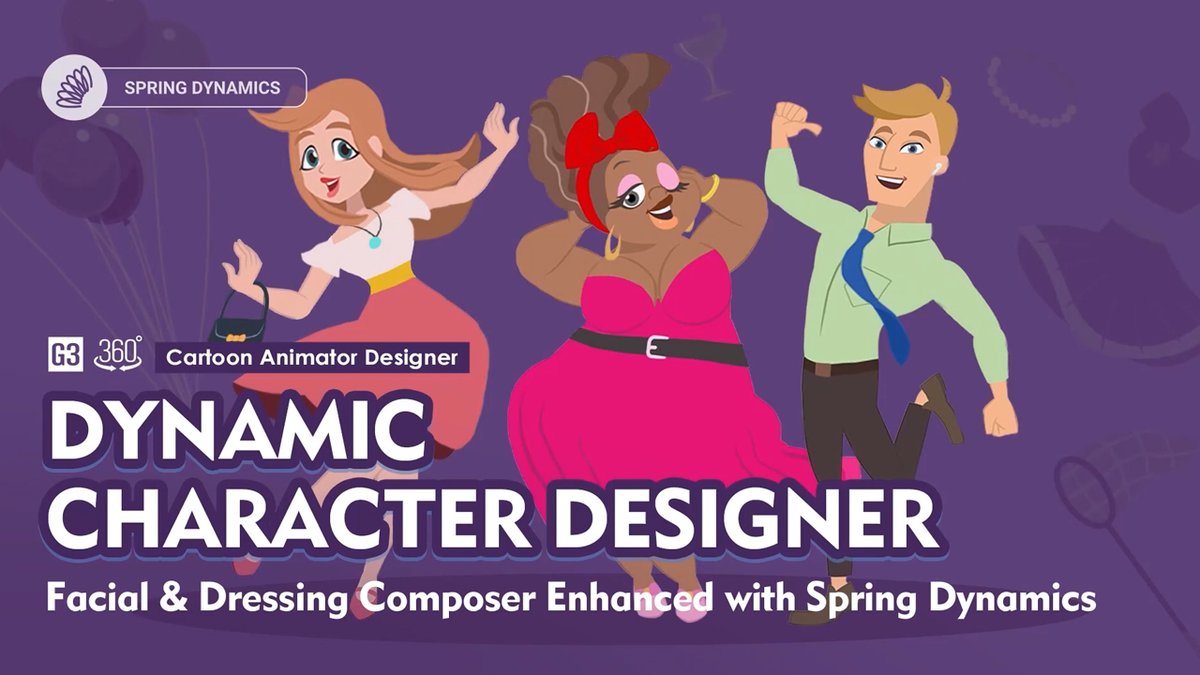 reallusion's tweet photo. 62 facial components, 23 hairstyles, 34 character outfit parts, 16 accessories, 19 props & 6 characters for #CartoonANimatgor 5. All the hairstyles and accessories are designed with spring bones. Mix & match with motions.
https://t.co/LQMEFfTSMW
#2DAnimation #2DContent #CTA5 https://t.co/s9Qt58MRkt