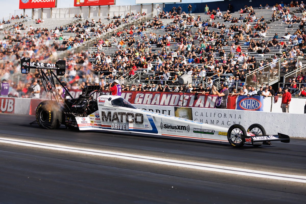 Finals bound. <a href="/AntronBrown/">Antron Brown</a> will head to the <a href="/NHRA/">NHRA</a> Top Fuel finals in Pomona. #NHRAFinals #TGRNA