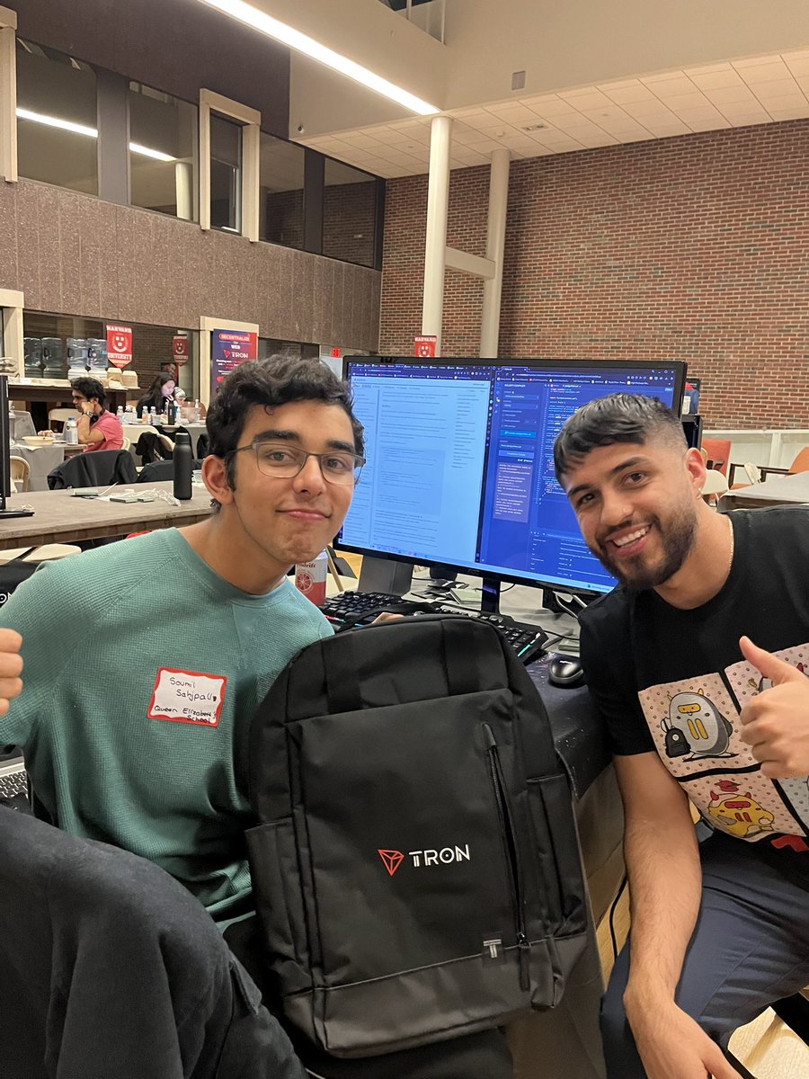 trondao's tweet photo. Meet Soumil, one of our #HackaTRON participants who came all the way from the U.K. 🇬🇧

#TRON is proud to see so many student developers from around the world create amazing projects. #TronStrong💎 https://t.co/zsdJ8WjOpp