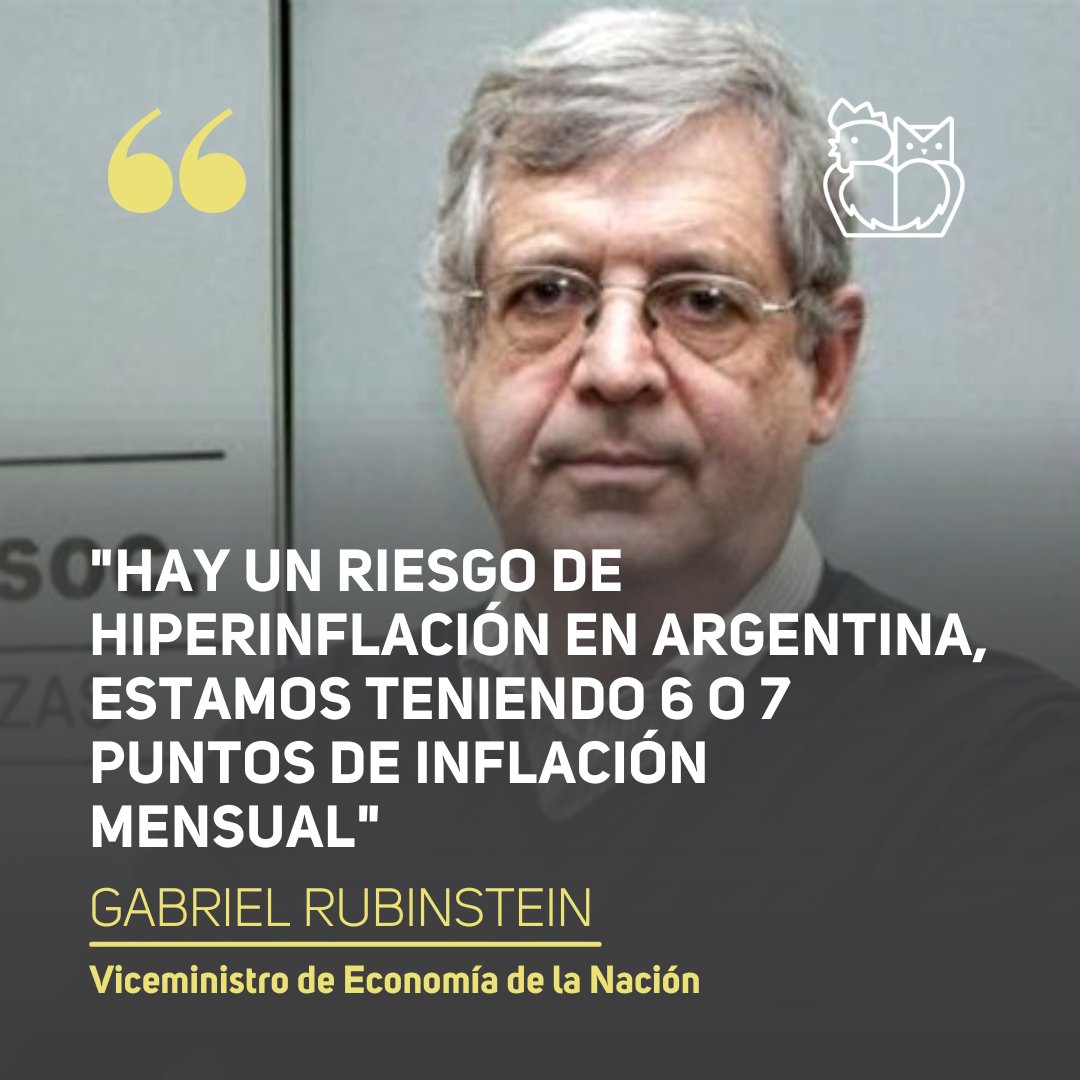 Radio Rivadavia on Twitter: "#NoVaMás | @GabyRubinstein dialogó con  @madorni y @javierlanari sobre la situación económica actual del país y  dijo: "Hay un riesgo de hiperinflación en Argentina, estamos teniendo 6 o