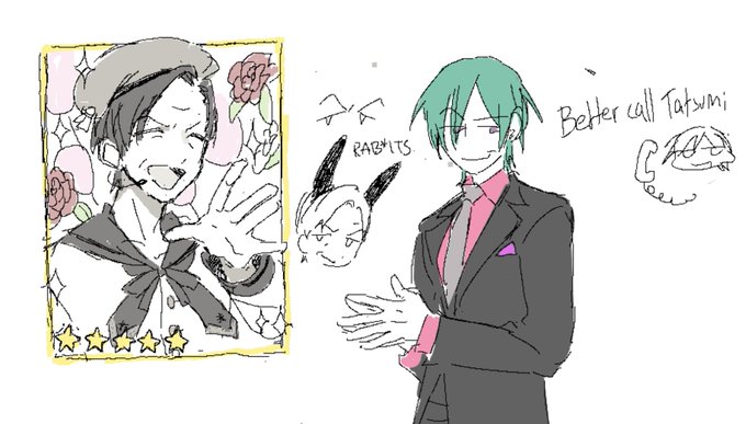 Saul x enstars AHSJS drew him as rabbits member 