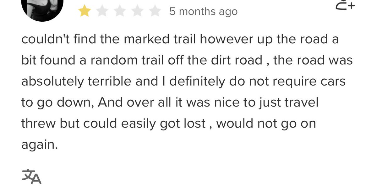 pictorobs's tweet photo. This is a hilarious review on @AllTrails couldn’t find the trail? Road? Of course you couldn’t find it, there is no road. It’s a portage after canoeing over 10k from the closest road. https://t.co/V7b5VO2JgE