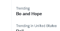 soapparty411's tweet image. AH Bo and Hope trending. love seeing it. Cant wait to see #Bope on screen #DaysofDays #BoandHope #Days on @peacock