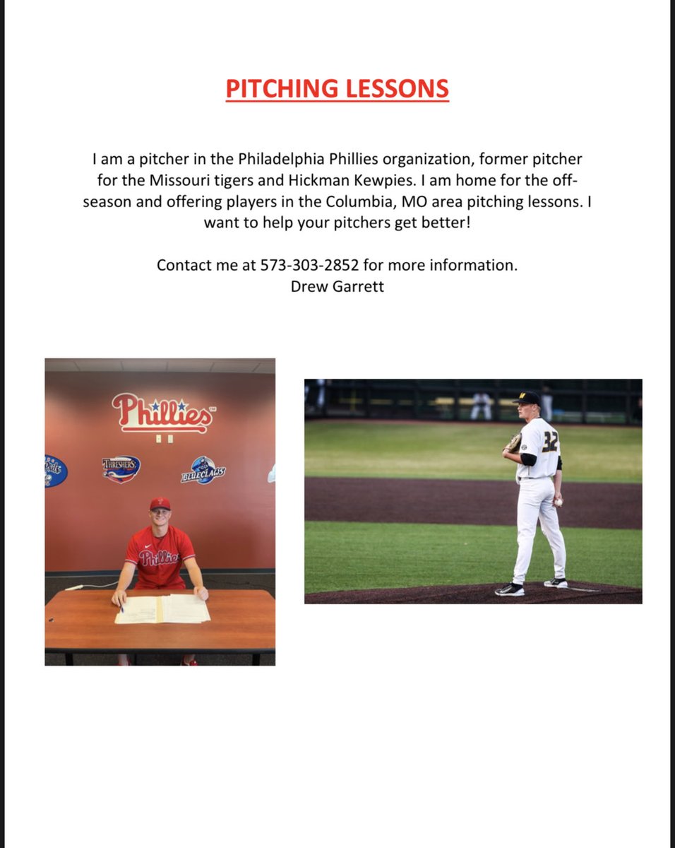 MattGarrettCOMO's tweet photo. Former ⁦@Kewpiebaseball⁩ ⁦@Dgarrett107⁩ wants to help your pitcher get better. https://t.co/WYYCn0BV4G