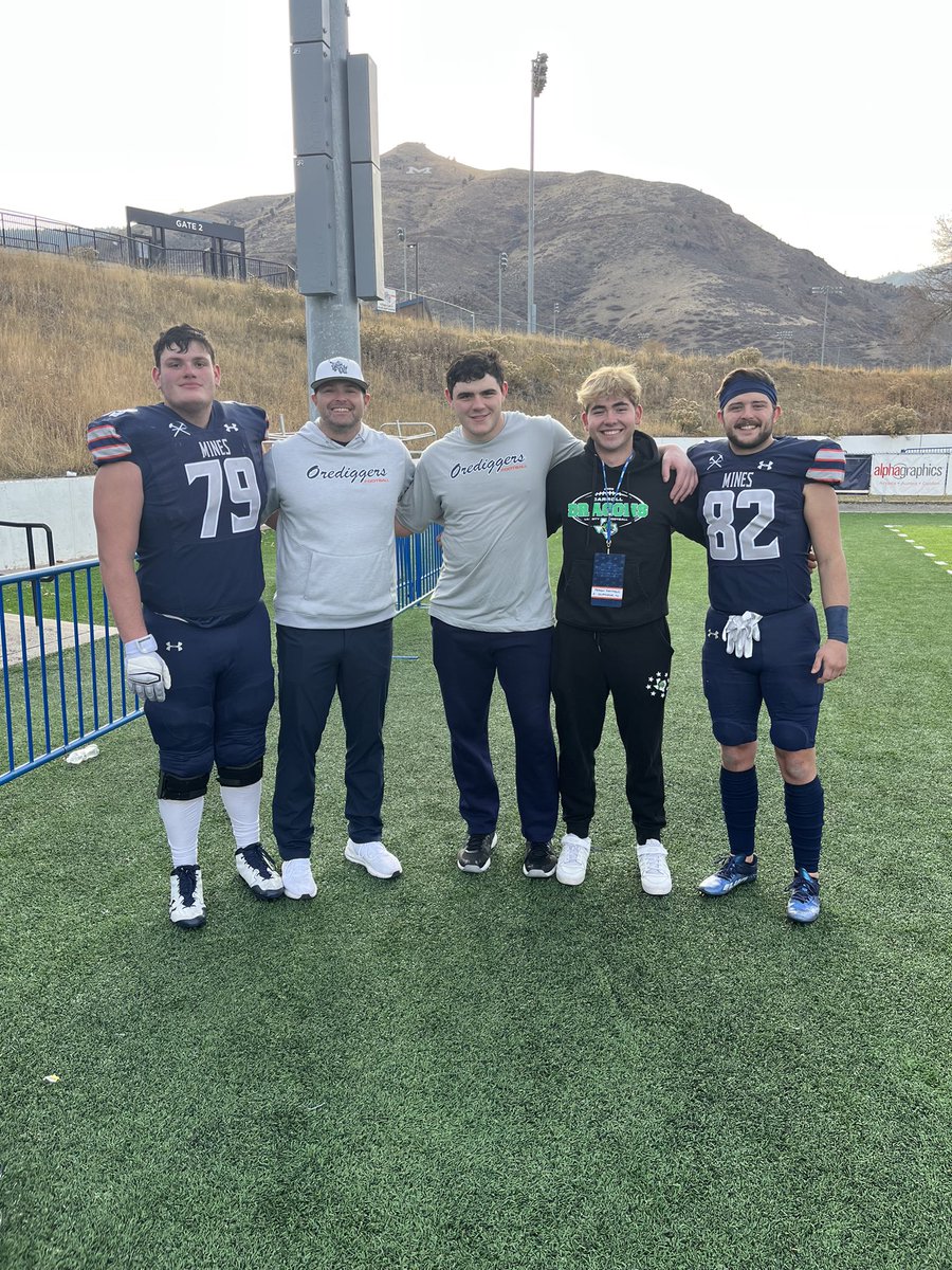 MasonMatt04's tweet photo. Had a great visit at Colorado School of Mines. Thank you to @coach_sterbick for having me out! Can’t wait to come back soon! @coachrdodge @kickingexposure @SLC_Recruiting @kasen_loveless @MMagar https://t.co/mqLtTE5L3X