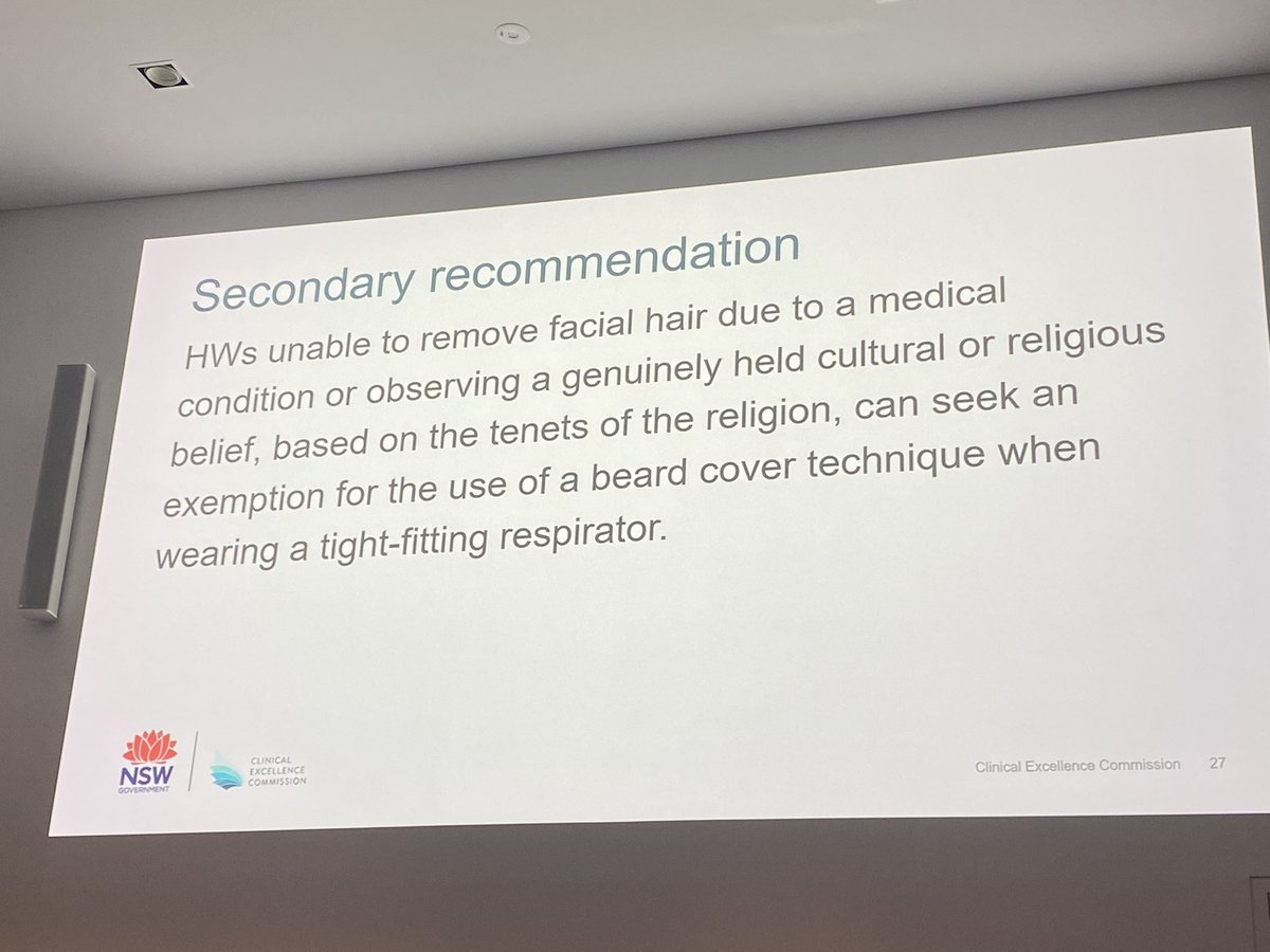 Great example about designing culturally responsive infection control strategies from Susan Jain, Clinical Excellence Commission. Beard covers for health workers who are unable to remove facial hair to use respirators <a href="/ACIPC/">ACIPC</a> #ACIPC22 <a href="/NSWCEC/">Clinical Excellence Commission</a>