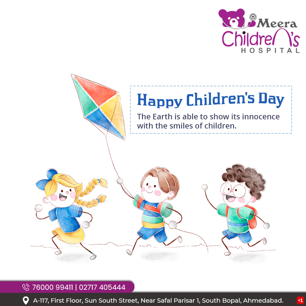 meerachildren's tweet photo. Happy Children's Day!!
The Earth is able to show its innocence with the smiles of children. #ChildrensDay #ChildrensDay2022 #childrendaycare  #meerachildren #eatingchallenge #childrendoctor #childfever #pediatrics #Vaccination #SouthBopal #Bopal #Ghuma https://t.co/E4xJrzNiw6