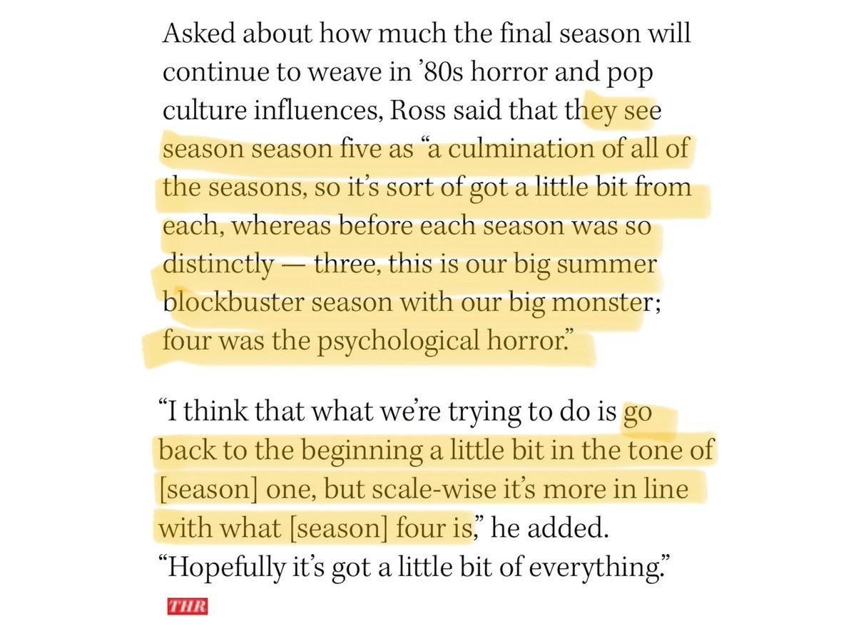 simplytomh's tweet photo. ⭕️ update:

here’s what we know from the Q&amp;A so far!
- they turned in the first script for season 5 a couple weeks ago
- executives cried when reading the script
-  season 5 will be a culmination of every season, but it will be tonally similar to season 1 (just on a large scale) https://t.co/h2mtKvktnL