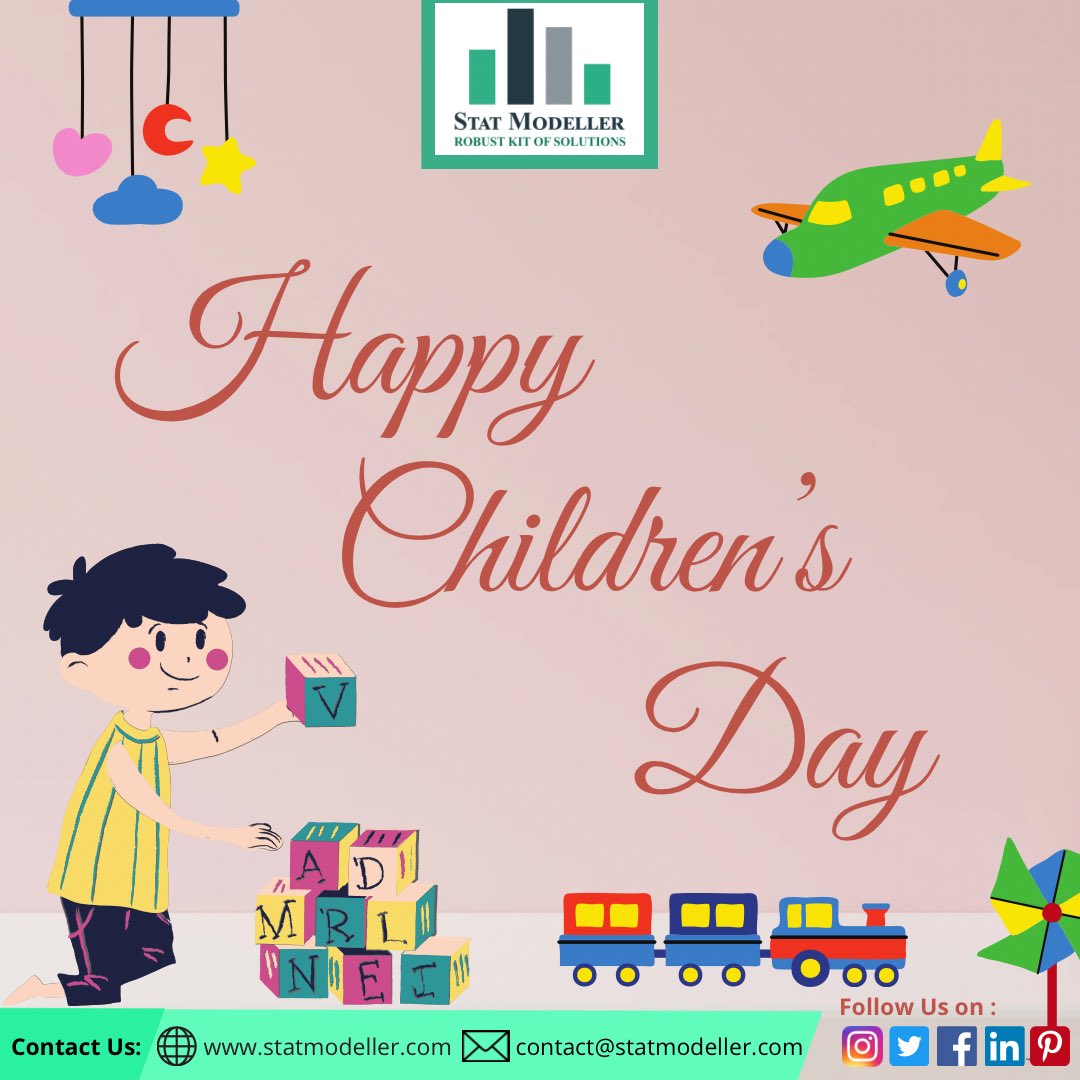 StatModeller's tweet photo. Children spread joy and happiness in every season as they are the most beautiful creation of God. 

Happy Children's Day.

#childrenday #children #childrensday #happychildrensday #child #happychildren

#statmodeller #datascience #training 

🌐 : https://t.co/D5AX51P0QX https://t.co/BjozaZ86ta