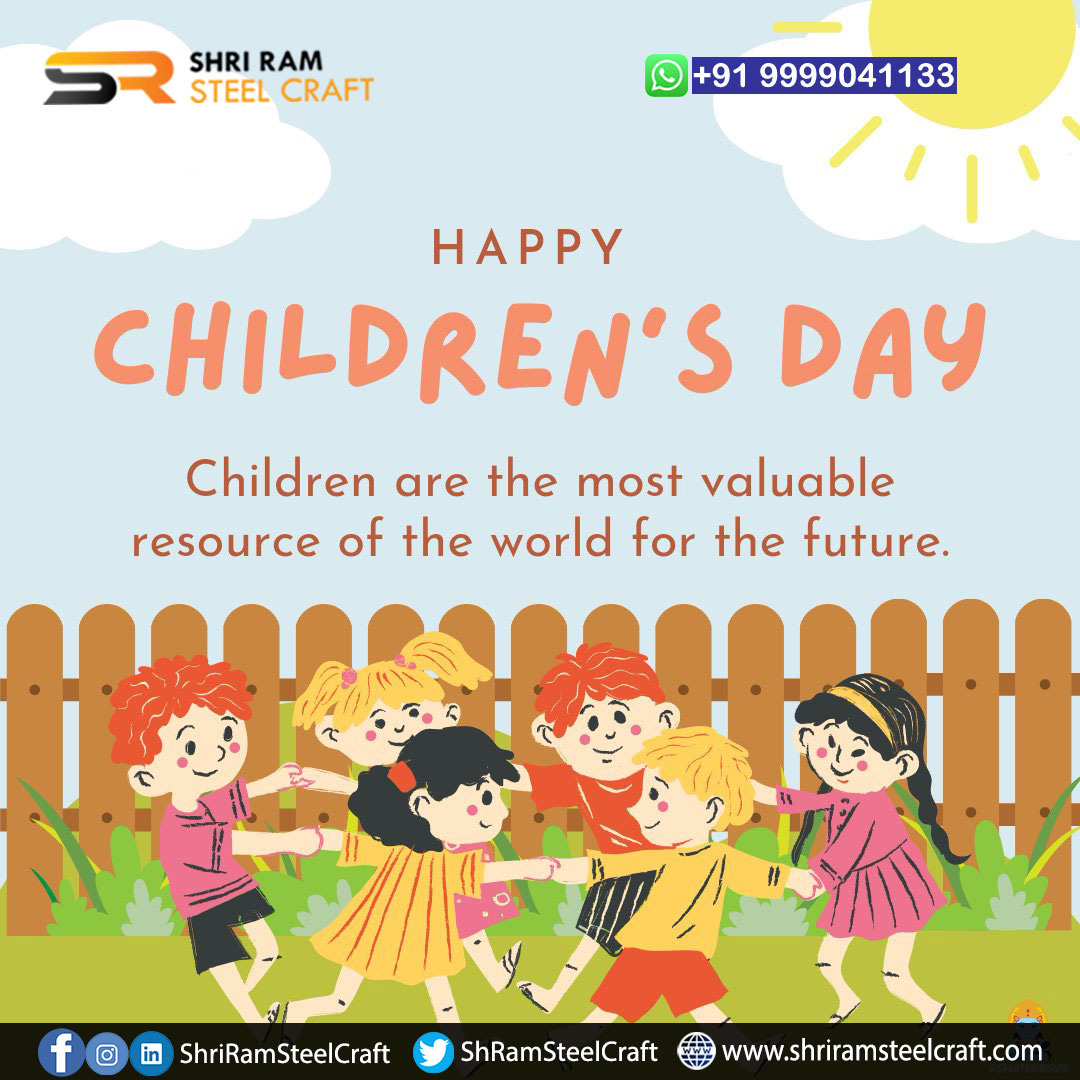 ShRamSteelCraft's tweet photo. Children are the little angel of God. Wishing them the best on this Children’s Day.
#ChildrensDay #ChildrensDay2022 #HappyChildrensDay #बाल_दिवस #बालदिवस #Childrens #ShriRamSteelCraft #fabrication #fabricators #India #spiralstairs #maingatedesign #maingate #securitygate https://t.co/UgxcsxT4Ju